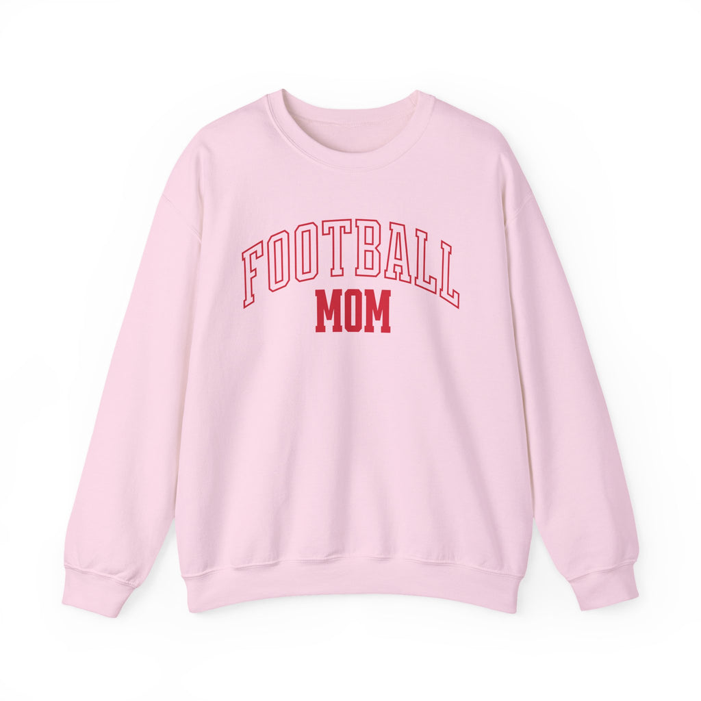 Football Mom crewneck sweatshirt in light pink