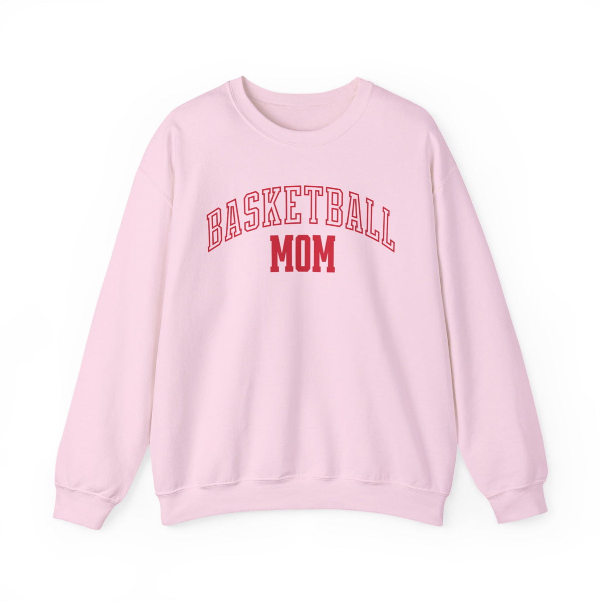 Basketball Mom crewneck sweatshirt in light pink