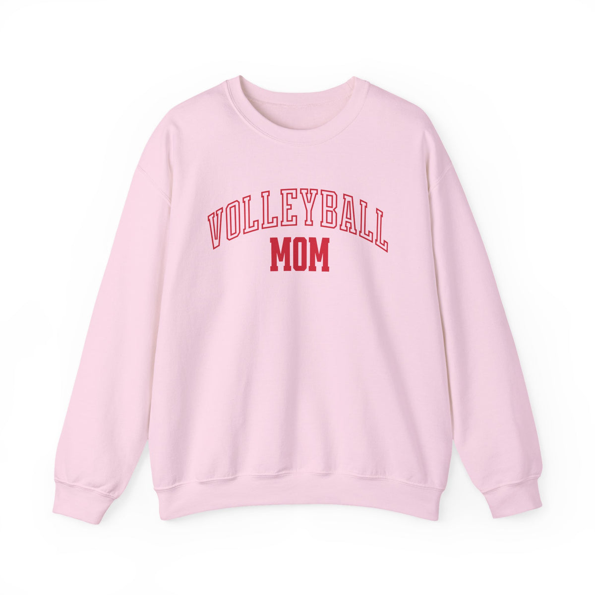 Volleyball Mom crewneck sweatshirt in light pink