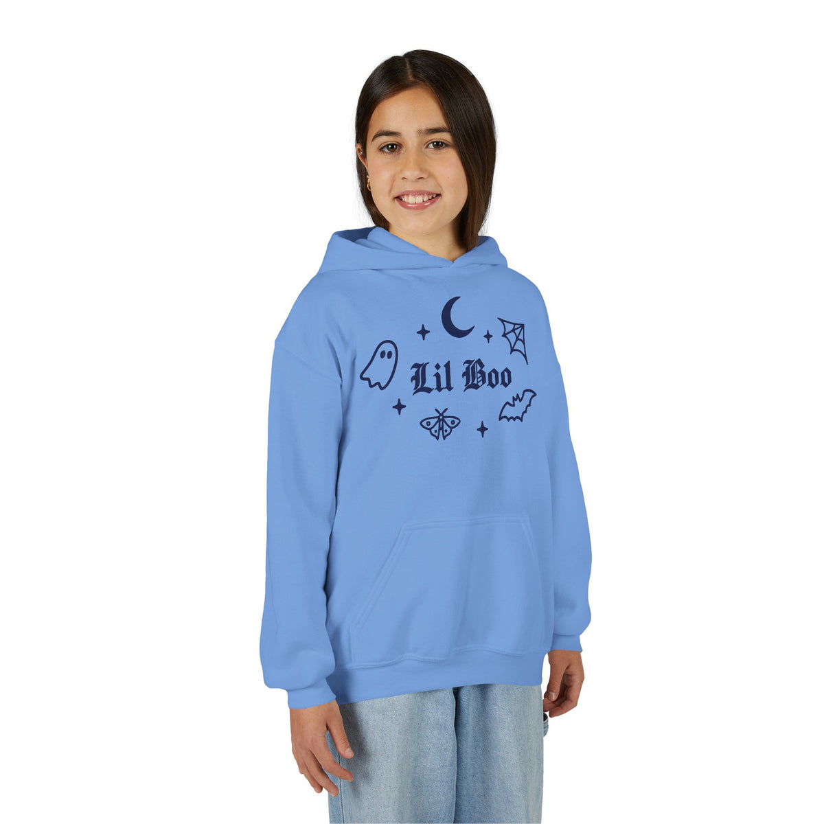 Lil Boo gothic Halloween youth hoodie for kids
