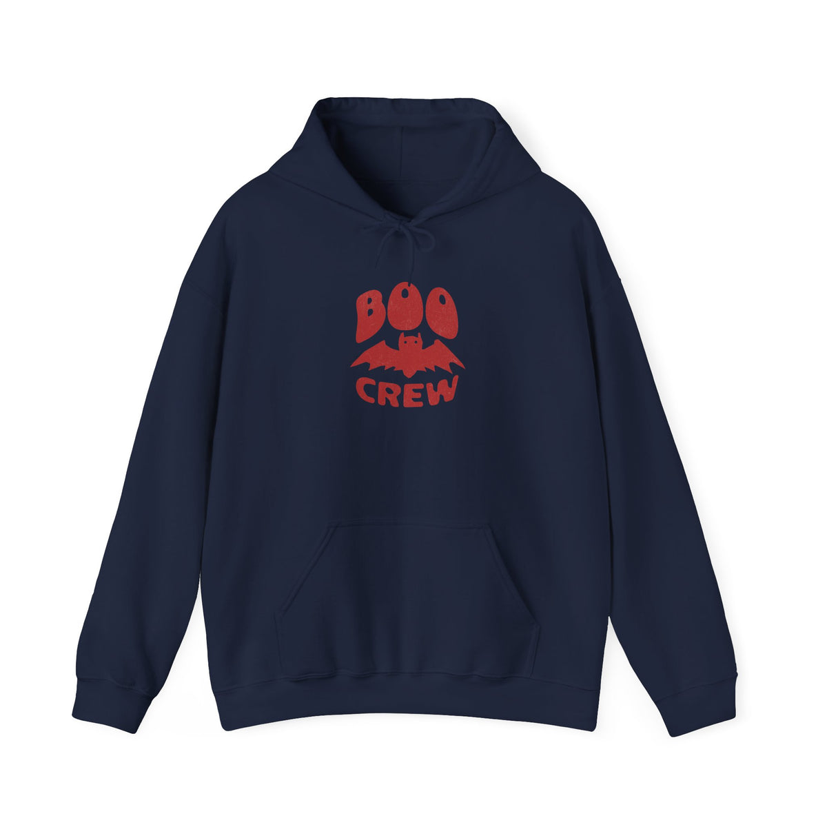 Boo Crew retro bat Halloween hoodie in navy