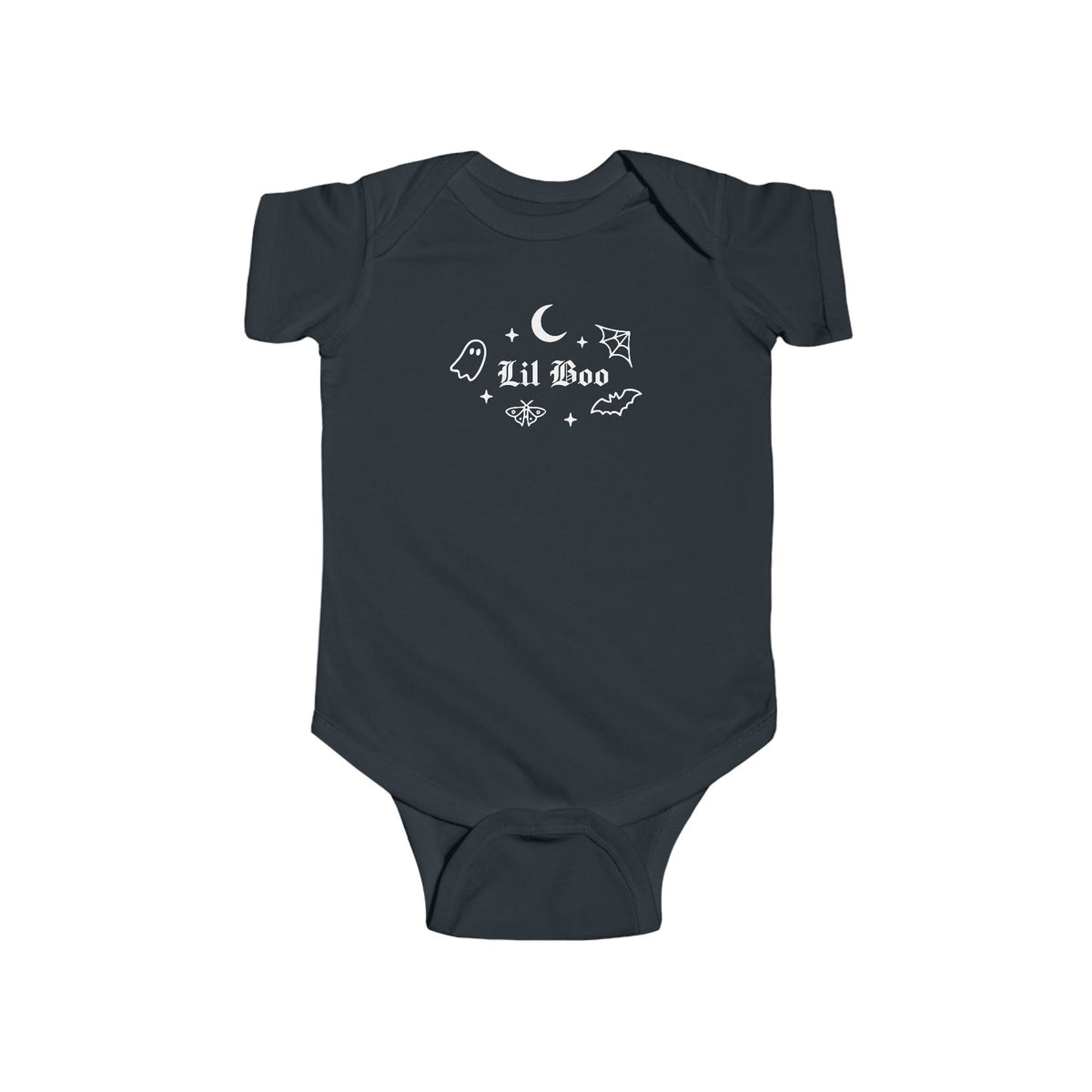 Lil Boo gothic Halloween baby bodysuit in black