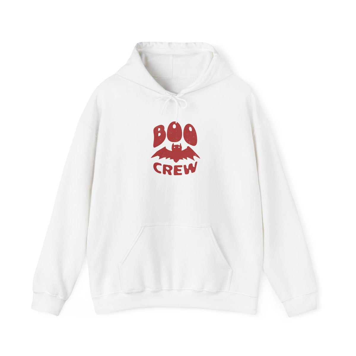 Boo Crew retro bat Halloween hoodie in white