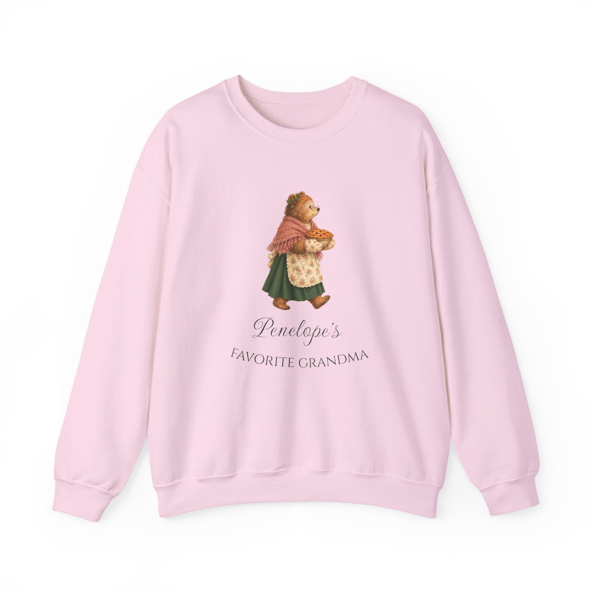 Light Pink personalized Favorite Grandma sweatshirt