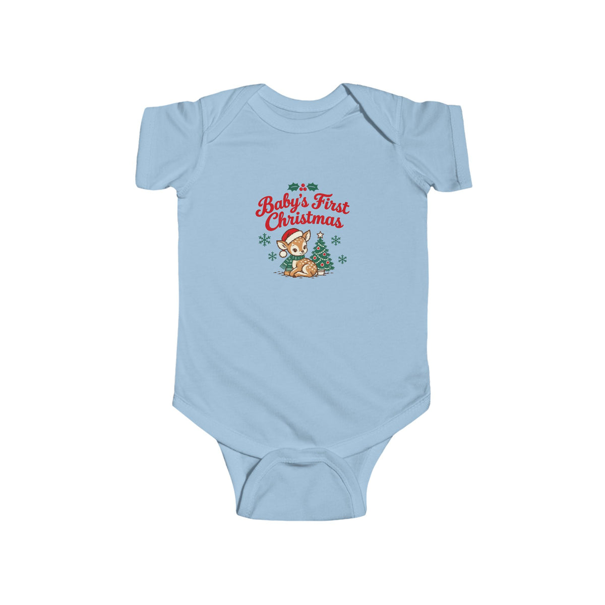Baby's First Christmas Fawn Bodysuit | Woodland Christmas Onesie