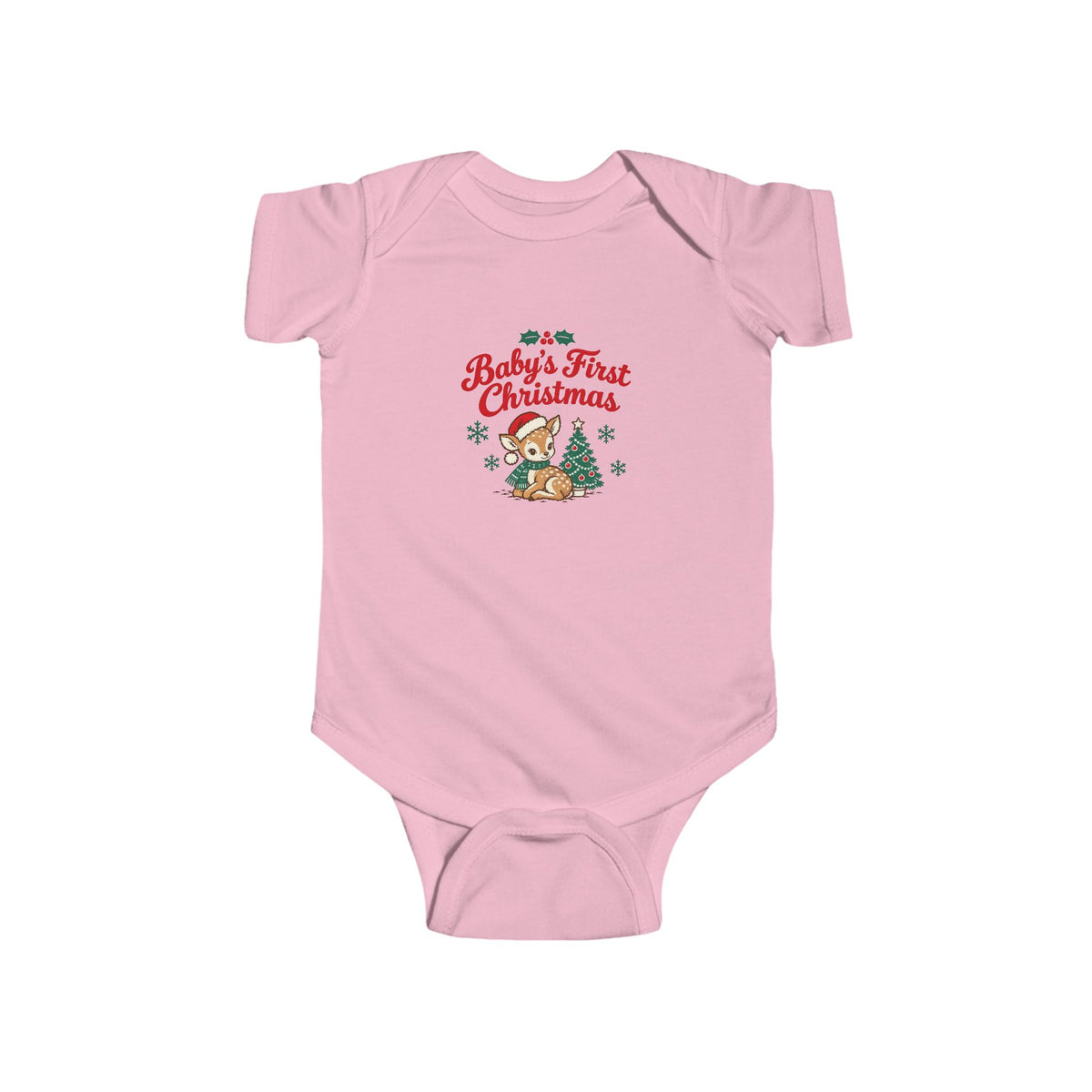 Baby's First Christmas Fawn Bodysuit | Woodland Christmas Onesie