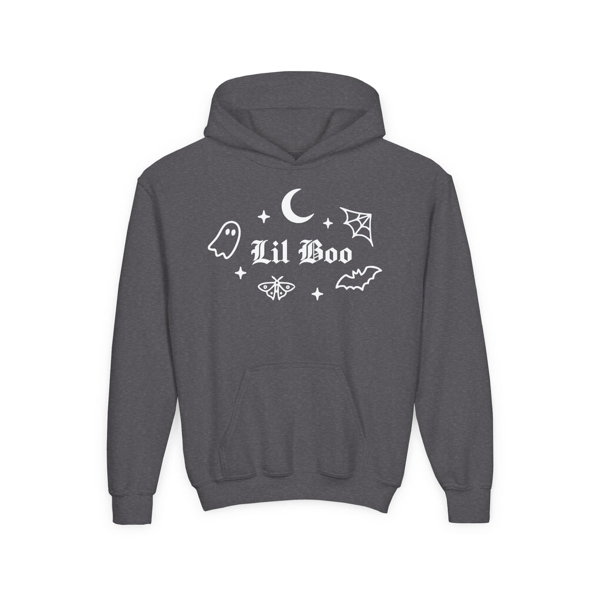 Lil Boo gothic Halloween youth hoodie for kids