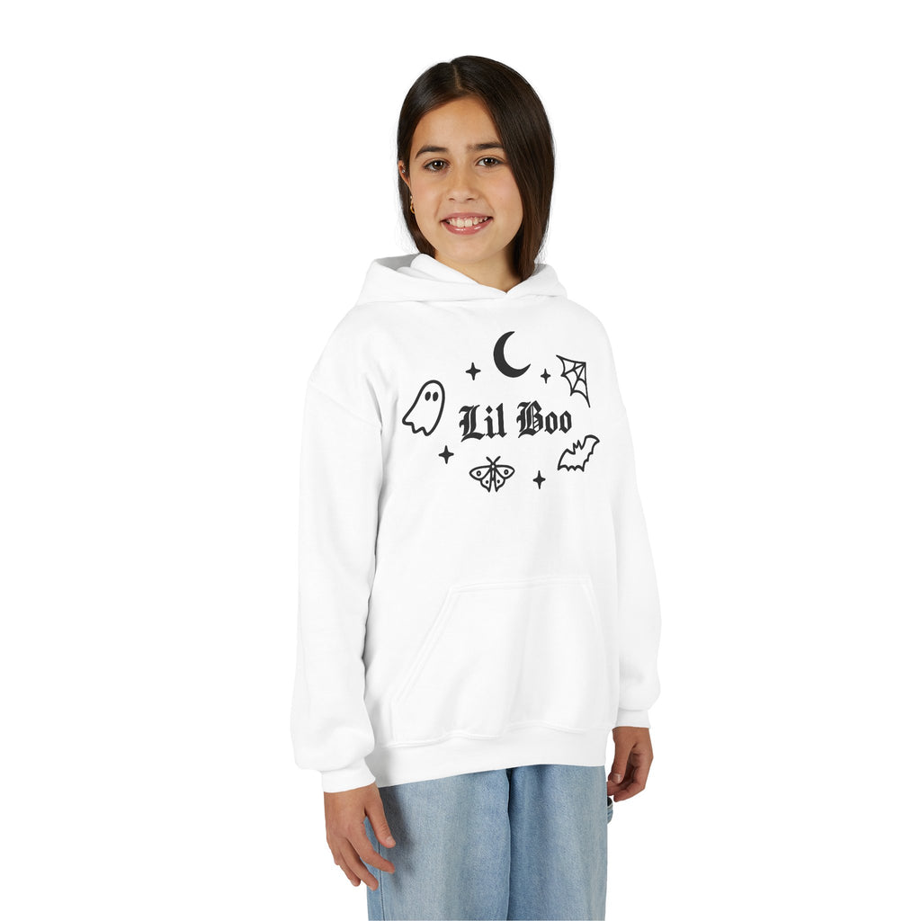 Lil Boo gothic Halloween youth hoodie for kids