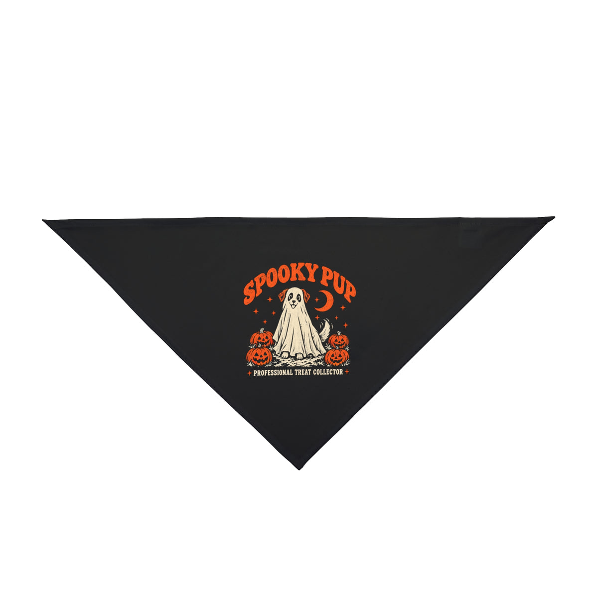 Spooky Pup ghost dog Halloween bandana, large