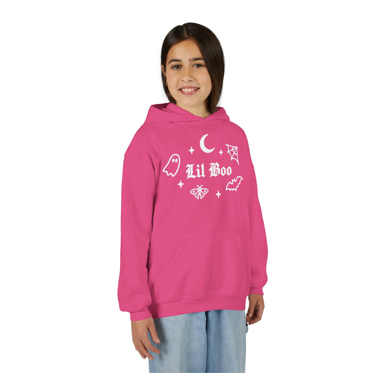Lil Boo Youth Hoodie | Gothic Halloween Sweatshirt for Kids