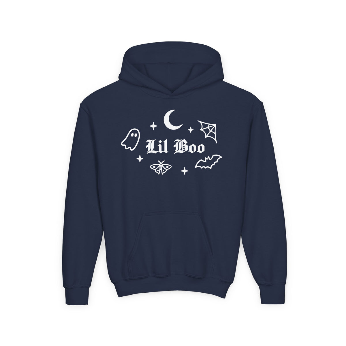 Lil Boo gothic Halloween youth hoodie for kids
