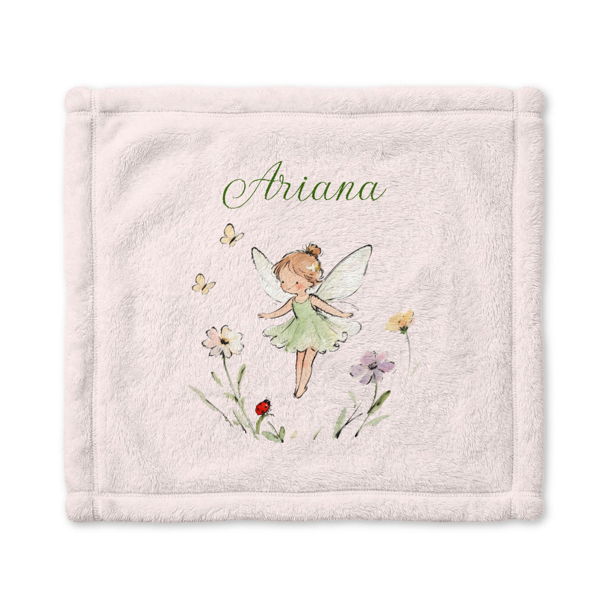 Personalized Fairy Baby Lovey | Custom Name Minky Security Blanket