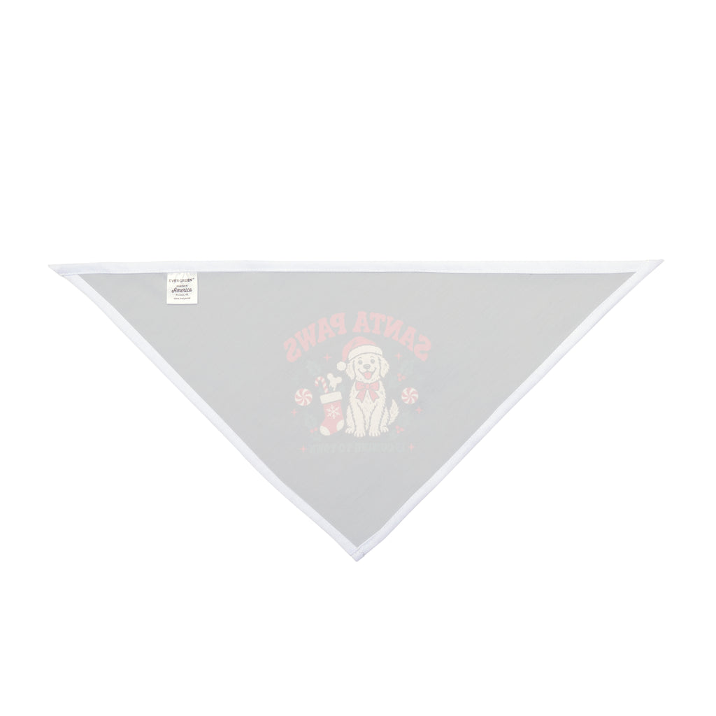Santa Paws Christmas dog bandana, additional view