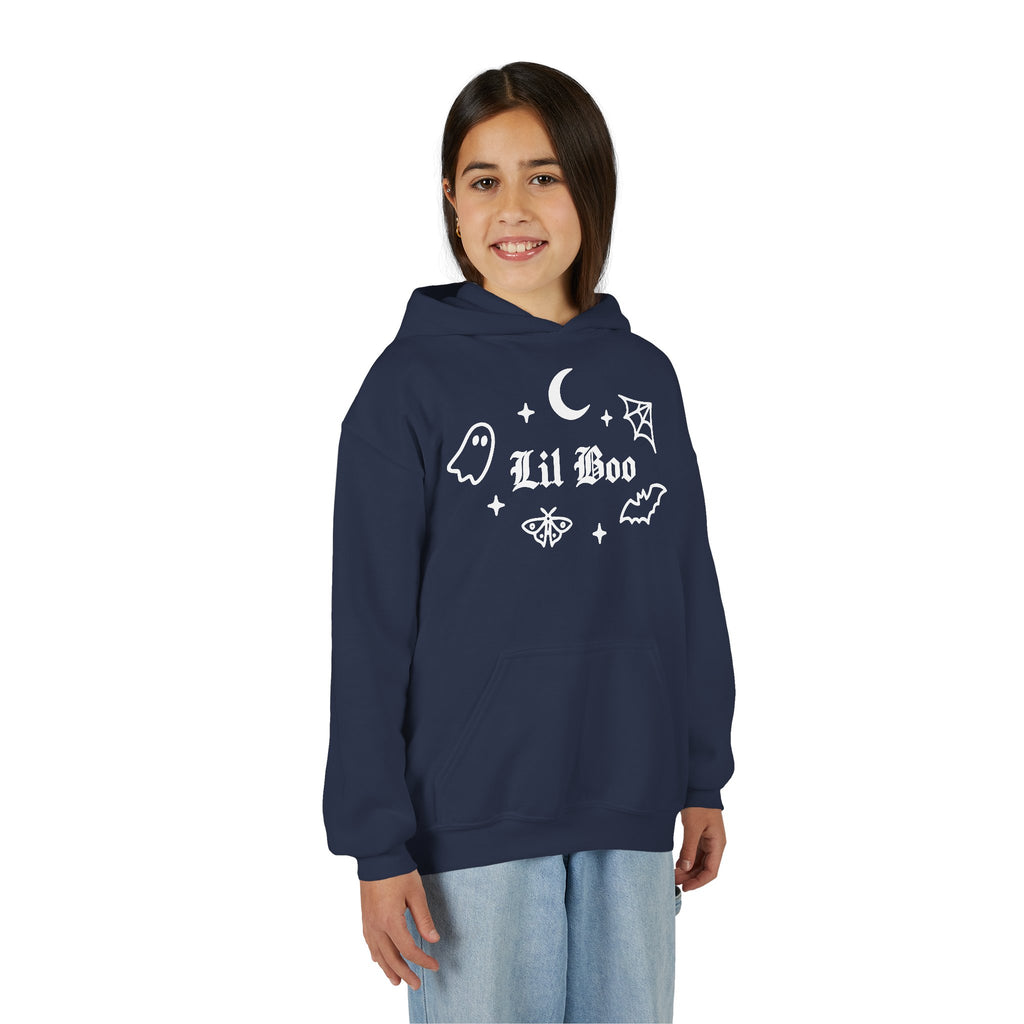 Lil Boo gothic Halloween youth hoodie for kids