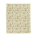 Woodland Village Christmas Blanket | Velveteen Plush Throw
