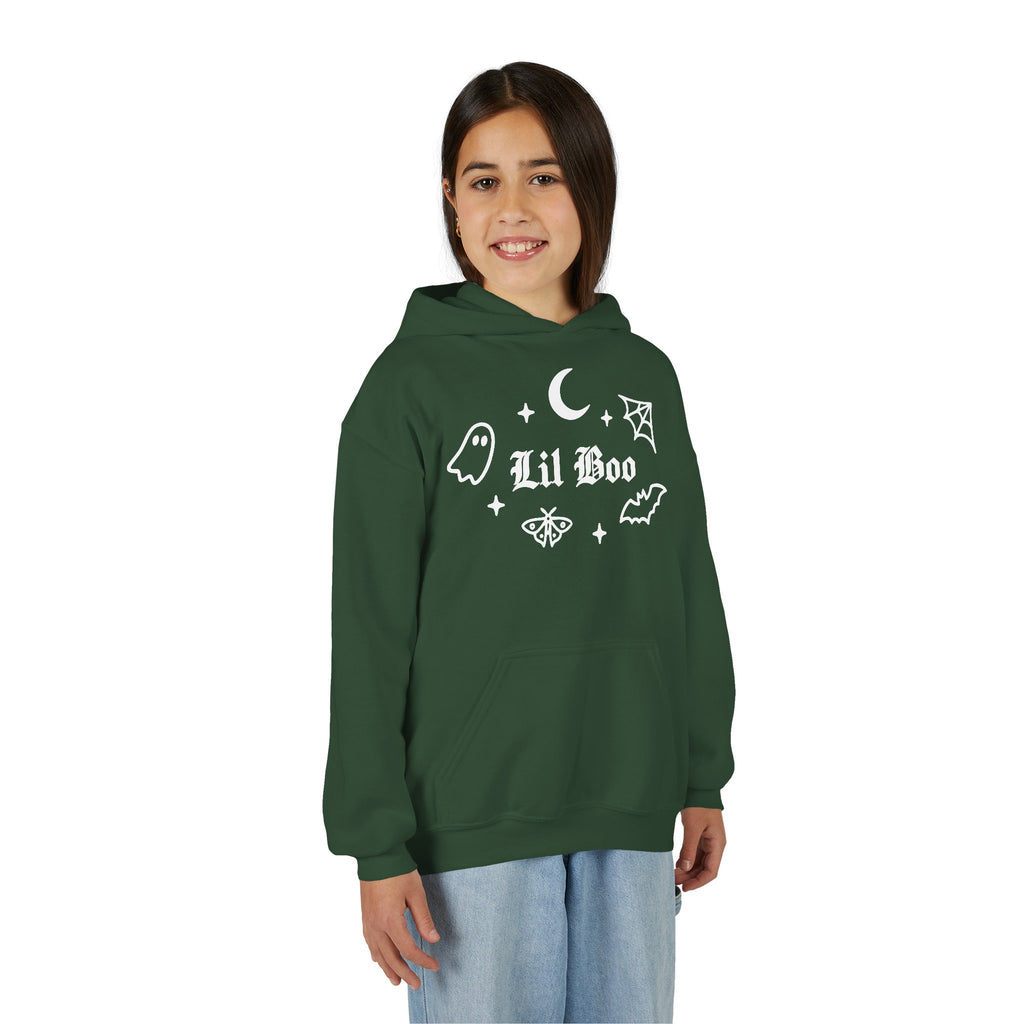 Lil Boo gothic Halloween youth hoodie for kids