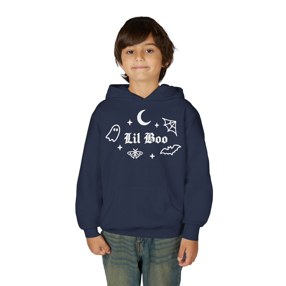 Lil Boo gothic Halloween youth hoodie for kids