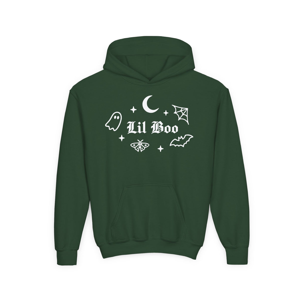 Lil Boo gothic Halloween youth hoodie for kids