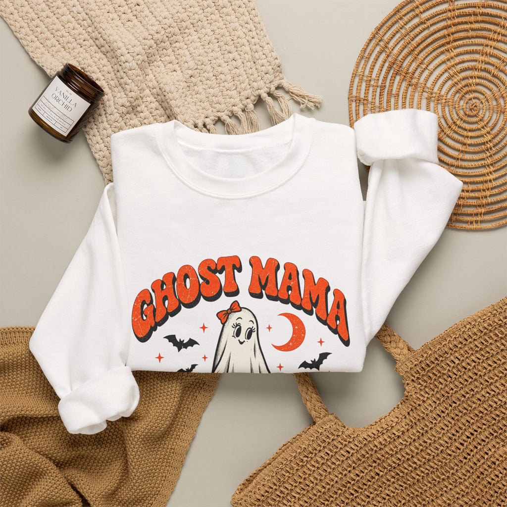 Ghost Mama Professional Boo Wrangler Halloween crewneck sweatshirt