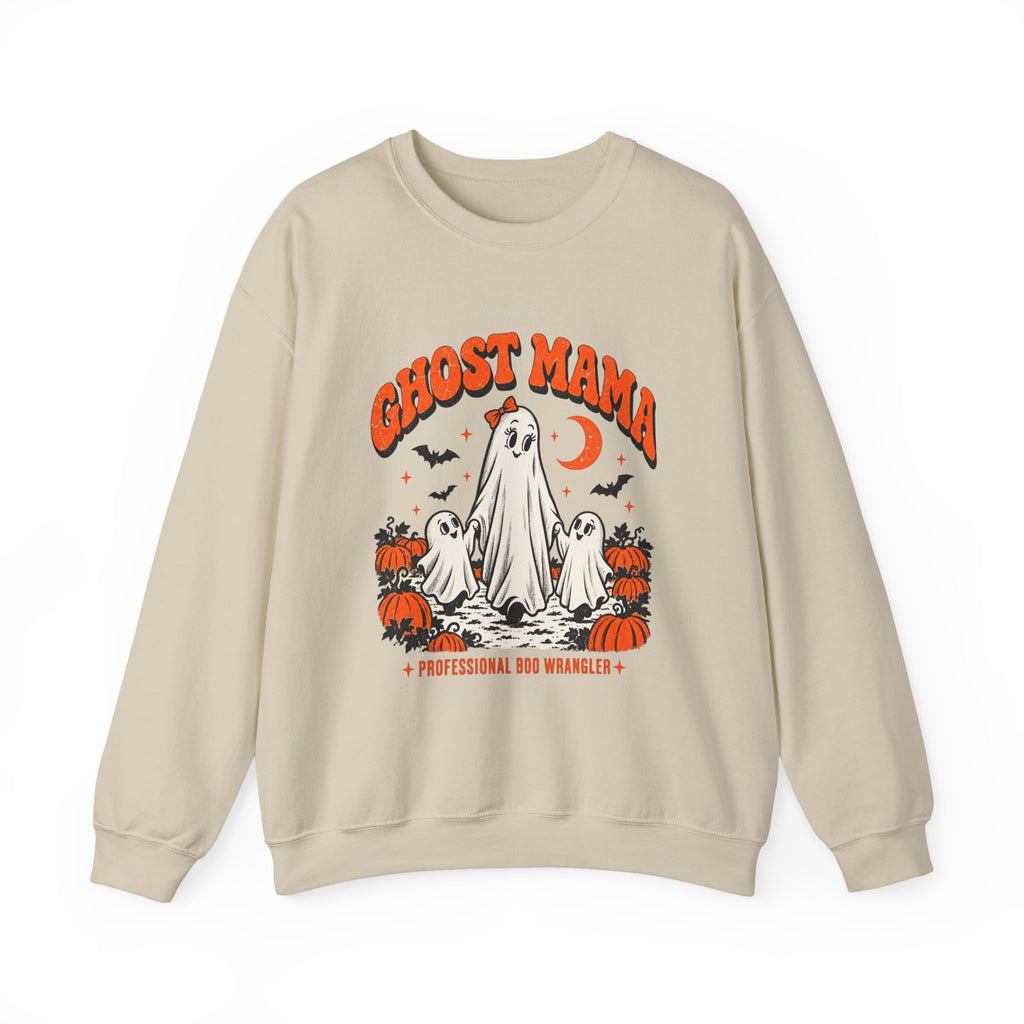 Ghost Mama Professional Boo Wrangler Halloween crewneck sweatshirt