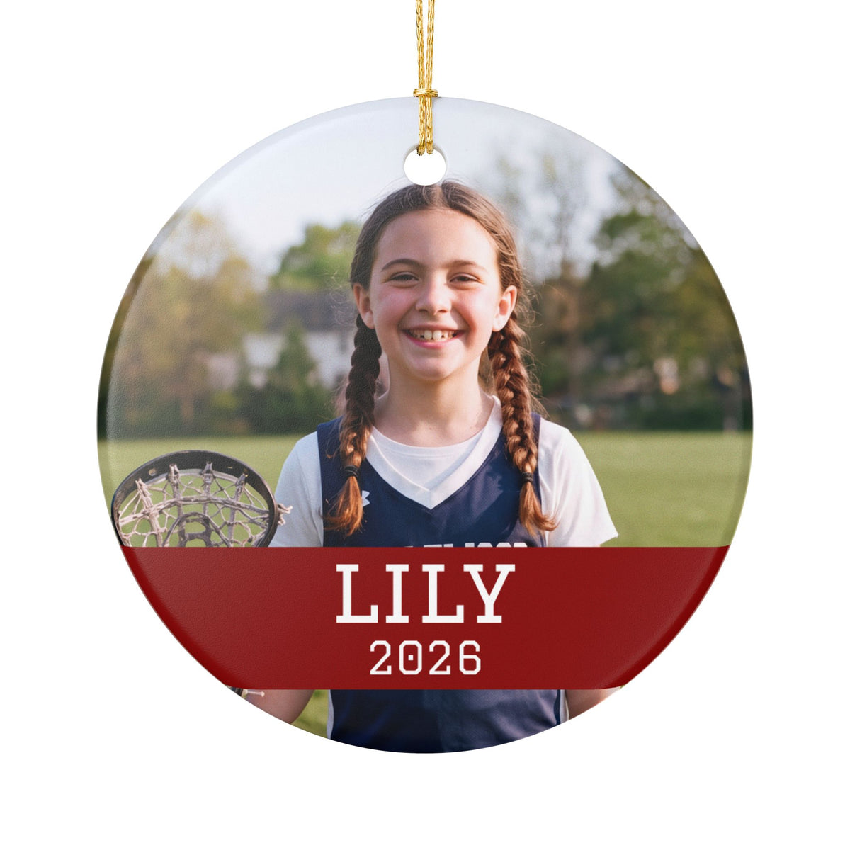 Personalized Photo Ornament 2026 | Custom Name & Picture Ceramic Keepsake