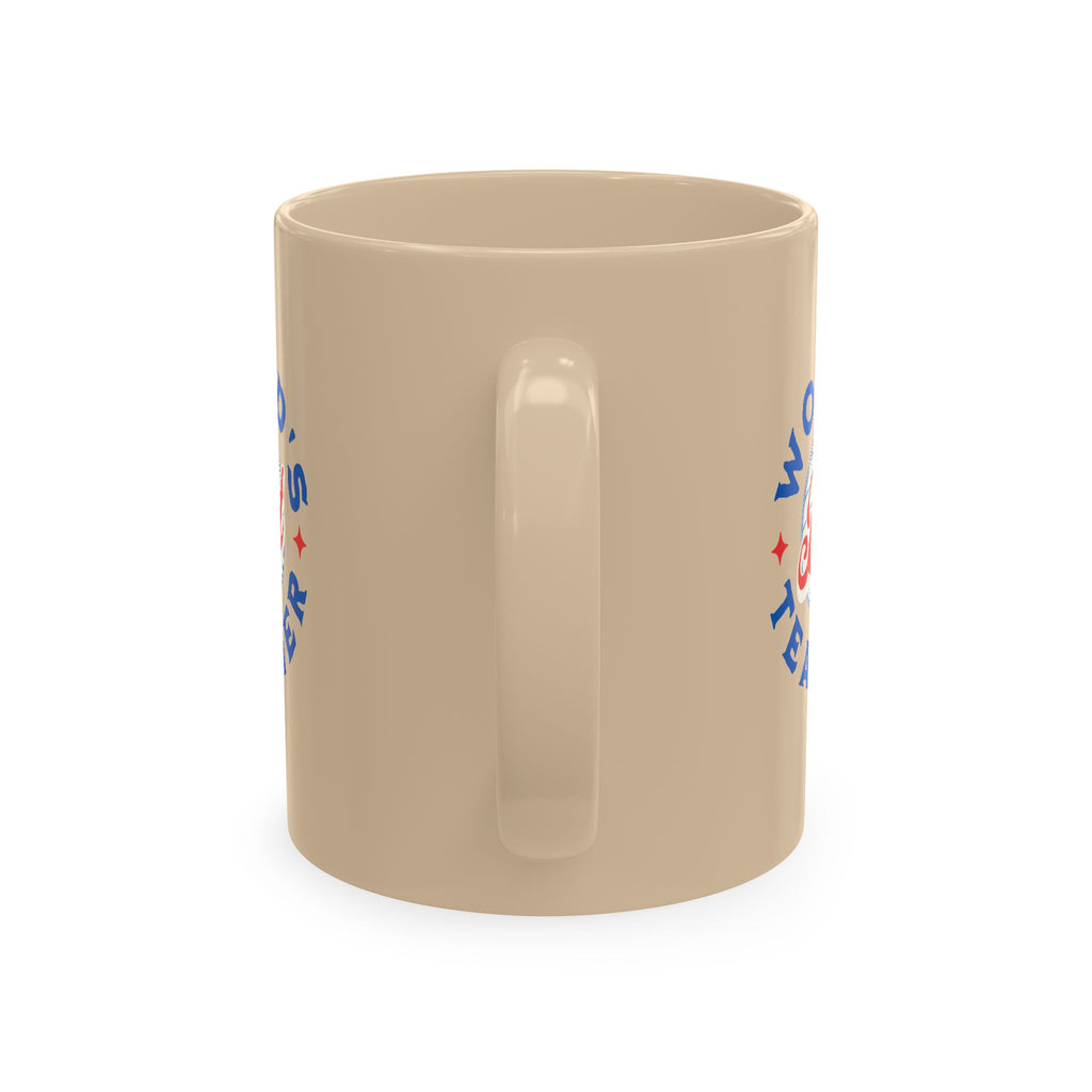 World's Best Teacher mug, handle view