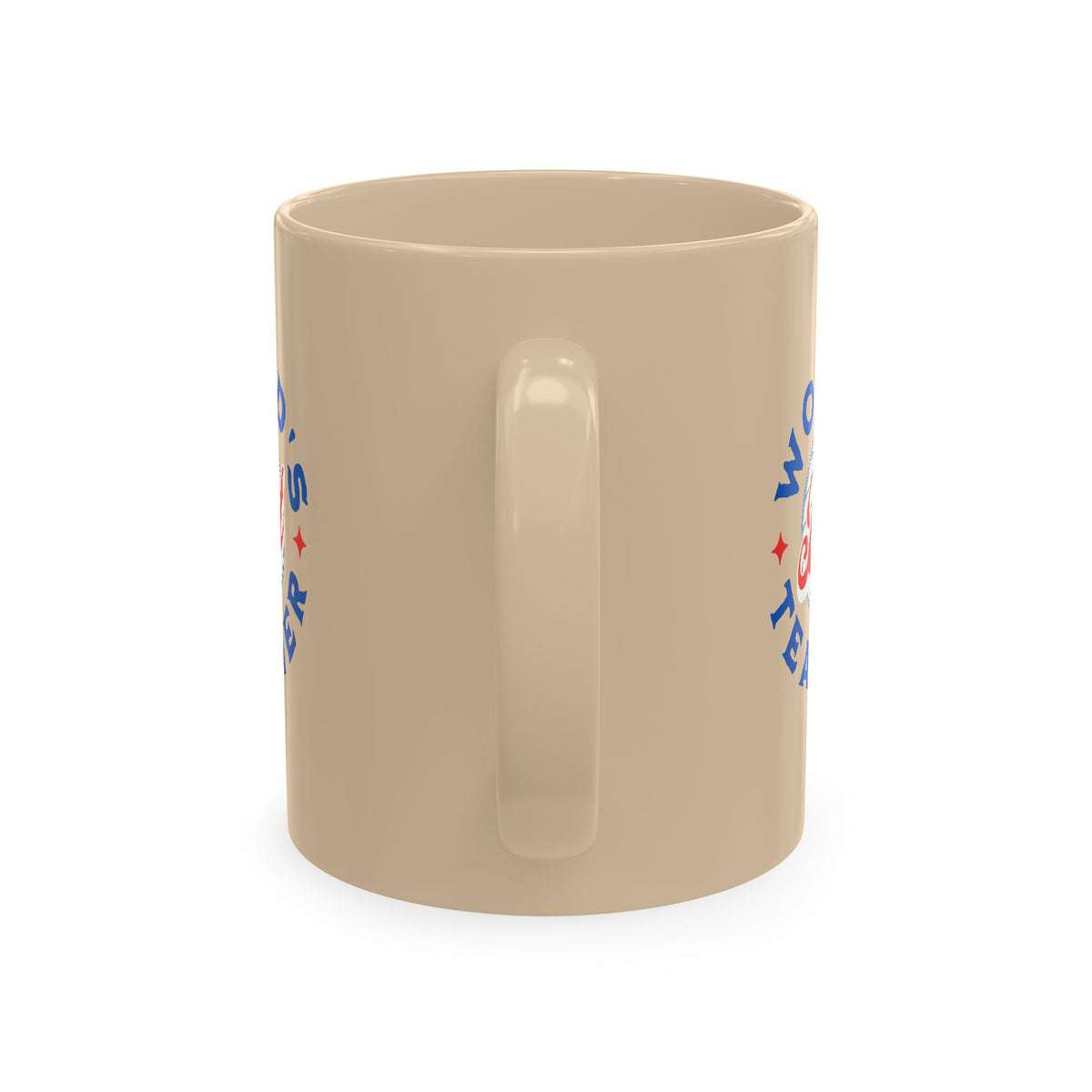 World's Best Teacher mug, handle view