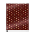 Bells & Bows Christmas Wrapping Paper | Deep Red Vintage Gift Wrap