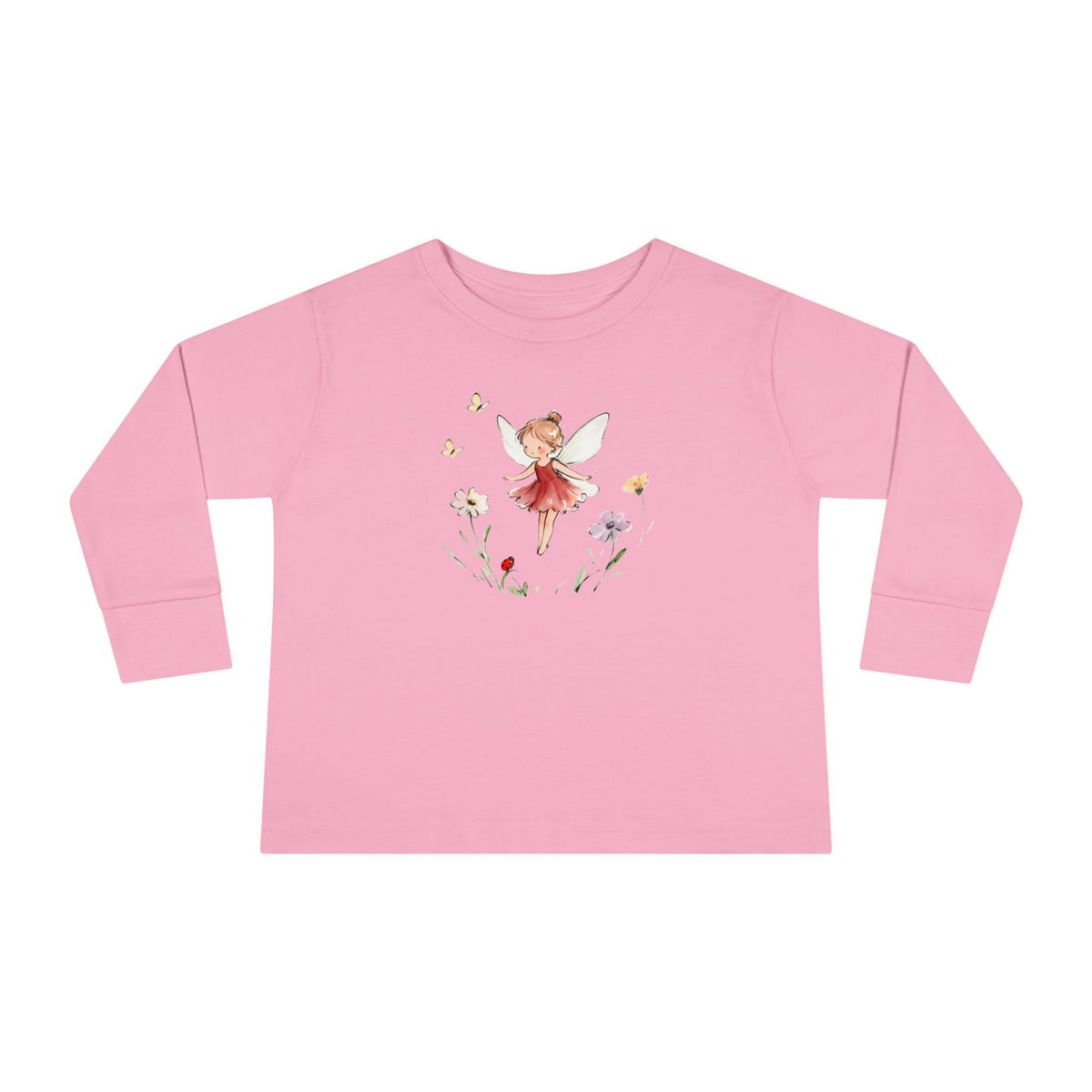 Watercolor fairy toddler long sleeve tee
