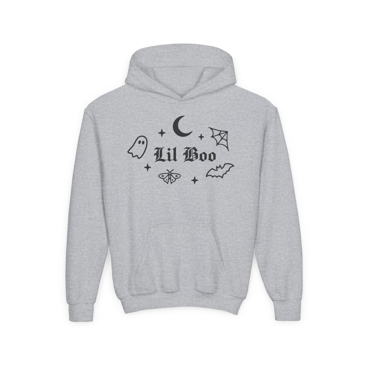 Lil Boo gothic Halloween youth hoodie for kids