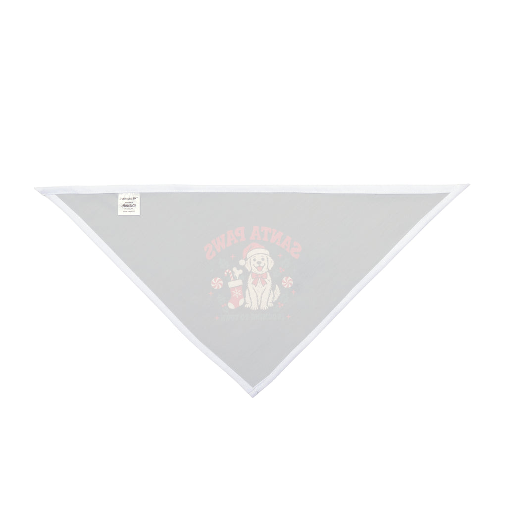 Santa Paws Christmas dog bandana, additional view