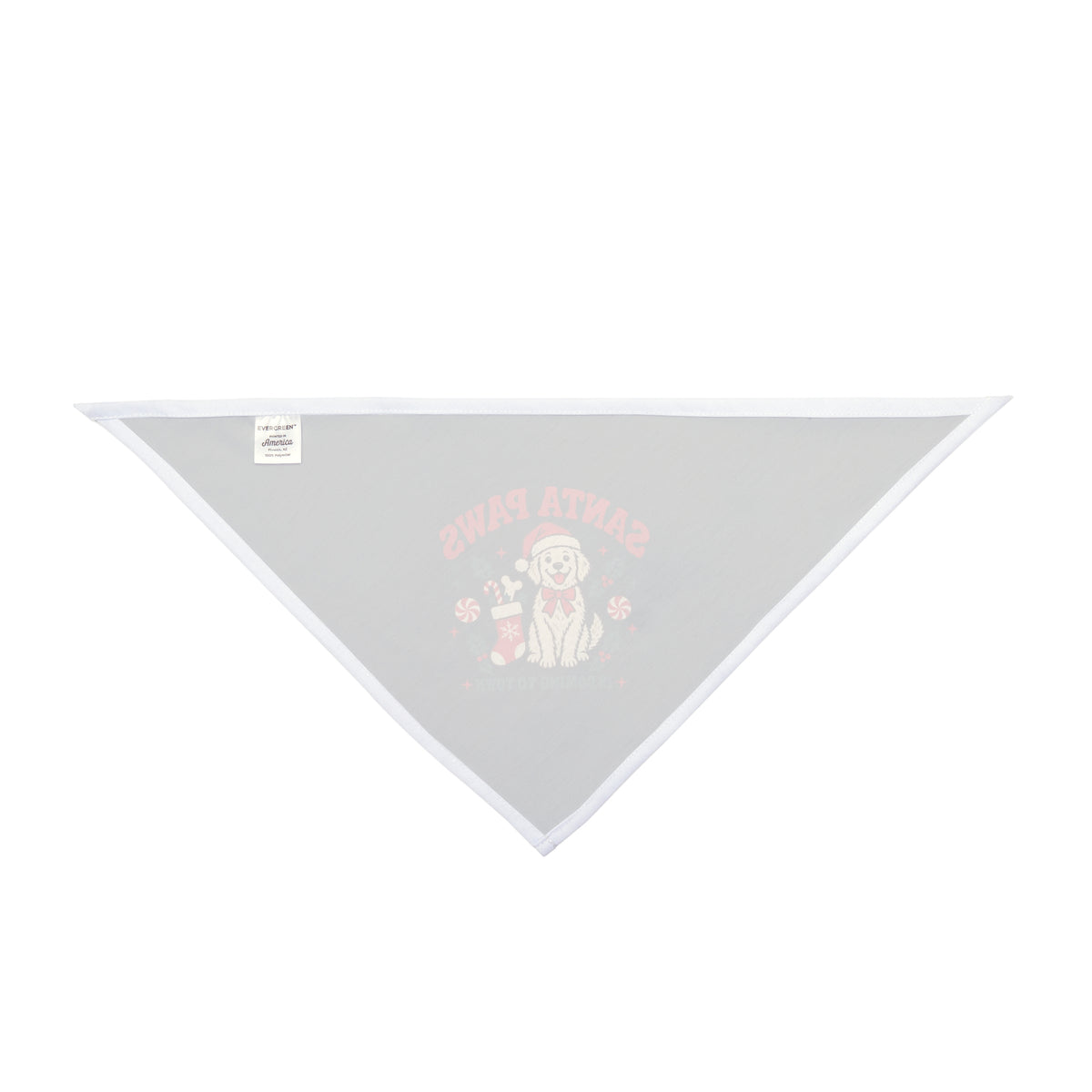 Santa Paws Christmas dog bandana, additional view