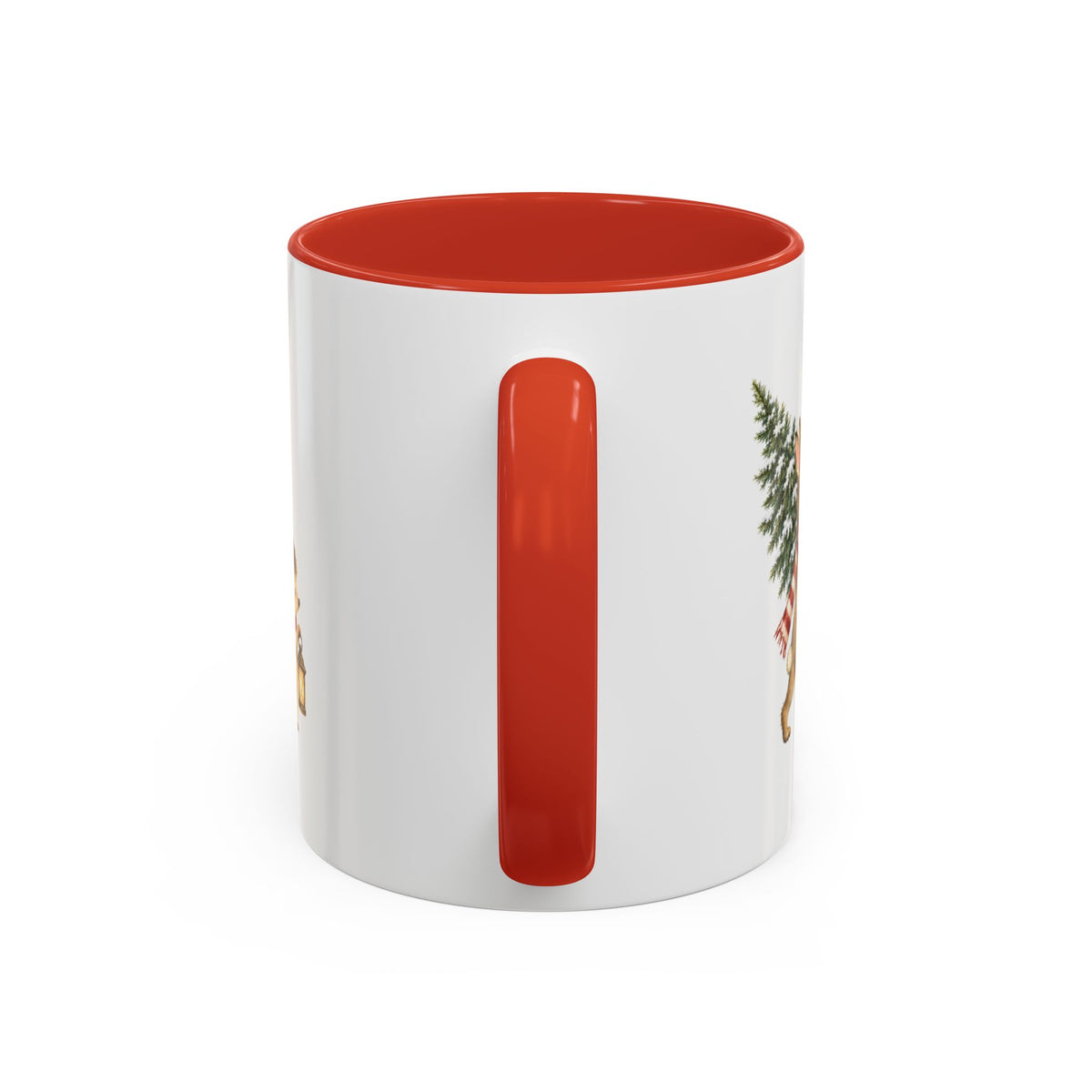Woodland Village Christmas Mug | Fox, Bunny & Hedgehog Coffee Mug