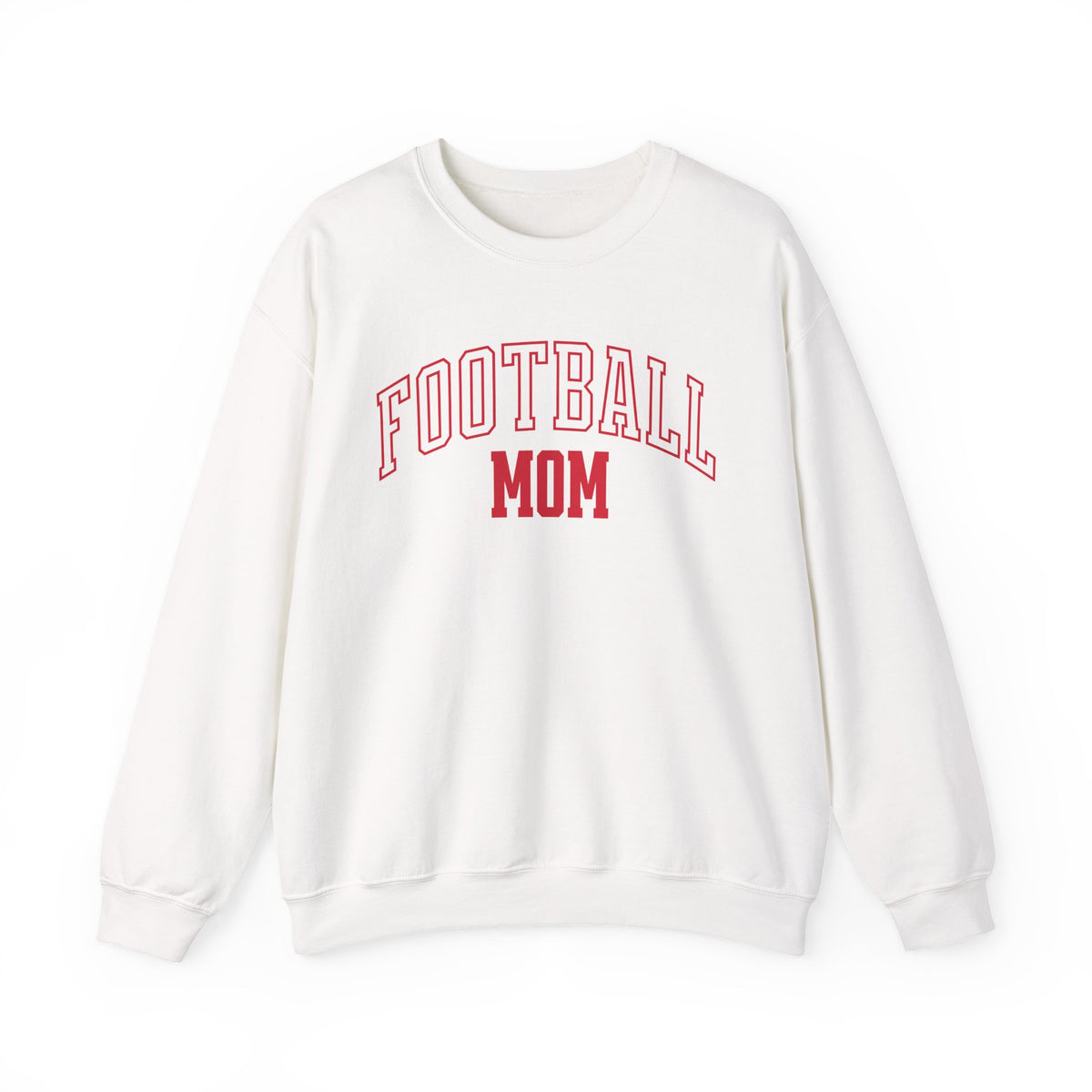 Football Mom crewneck sweatshirt in white