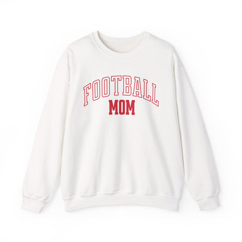 Football Mom crewneck sweatshirt in white