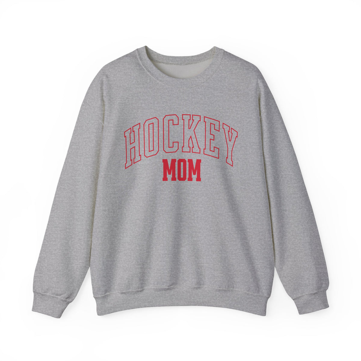 Hockey Mom crewneck sweatshirt in sport grey
