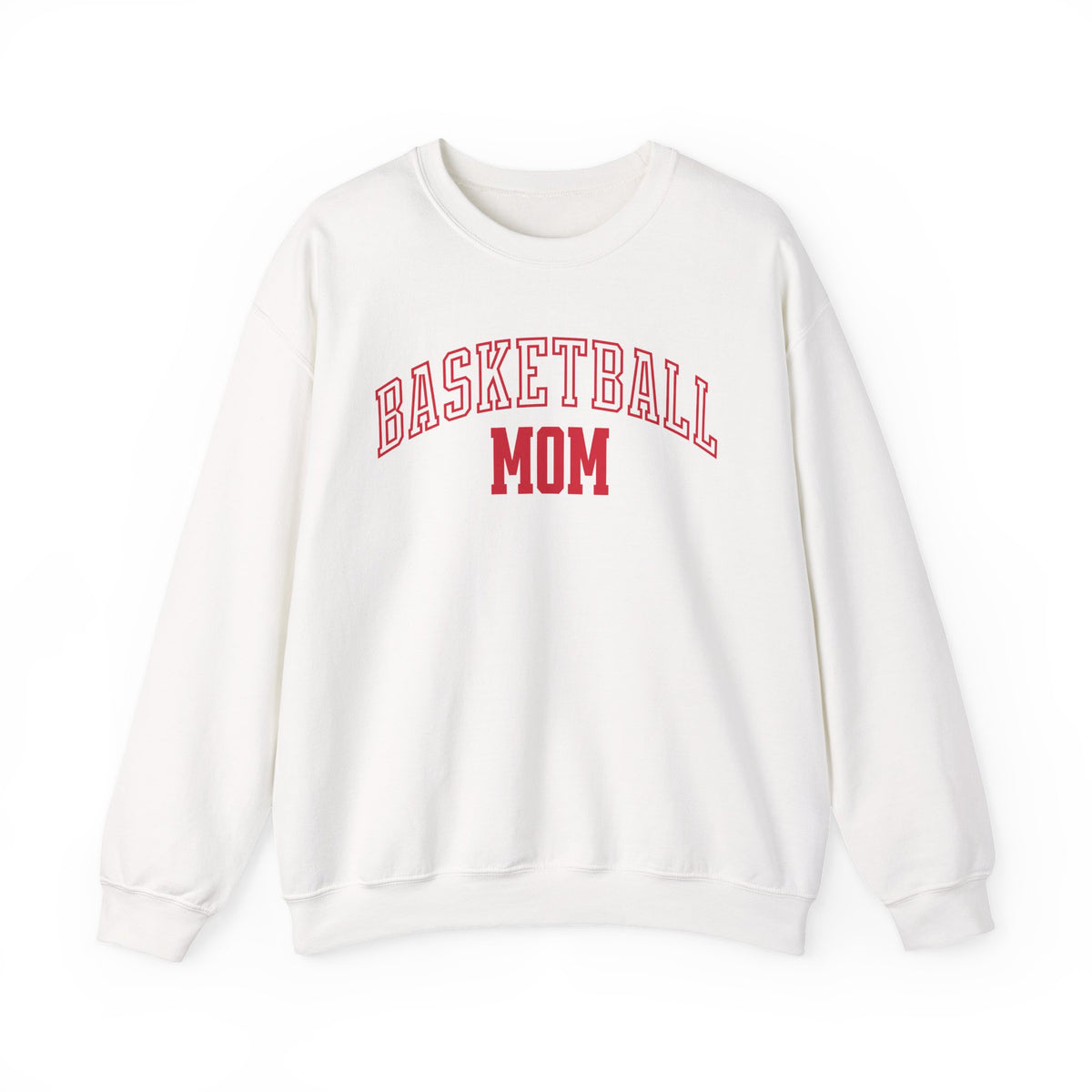 Basketball Mom crewneck sweatshirt in white