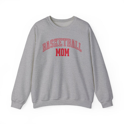 Basketball Mom crewneck sweatshirt in sport grey