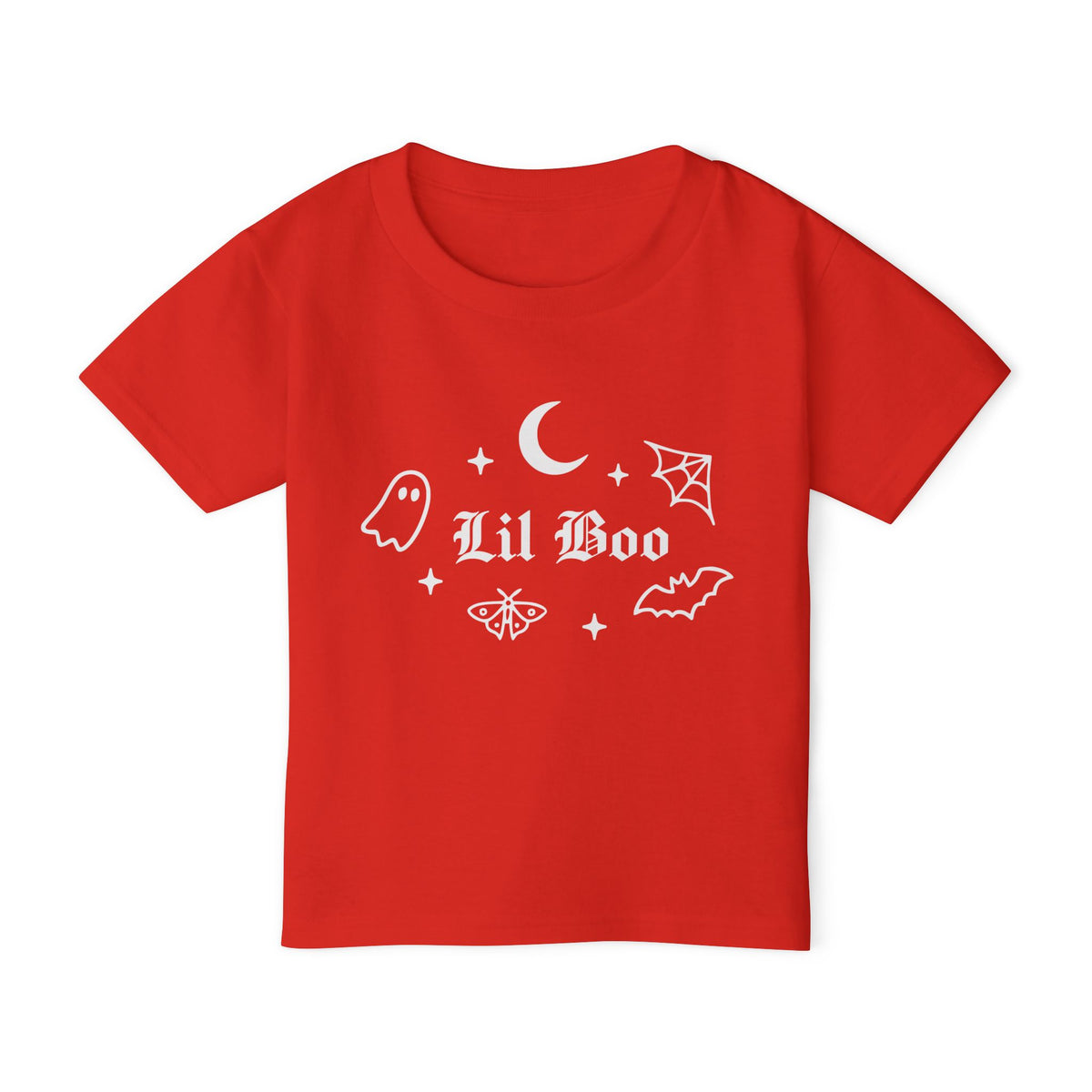 Lil Boo gothic Halloween toddler tee in red