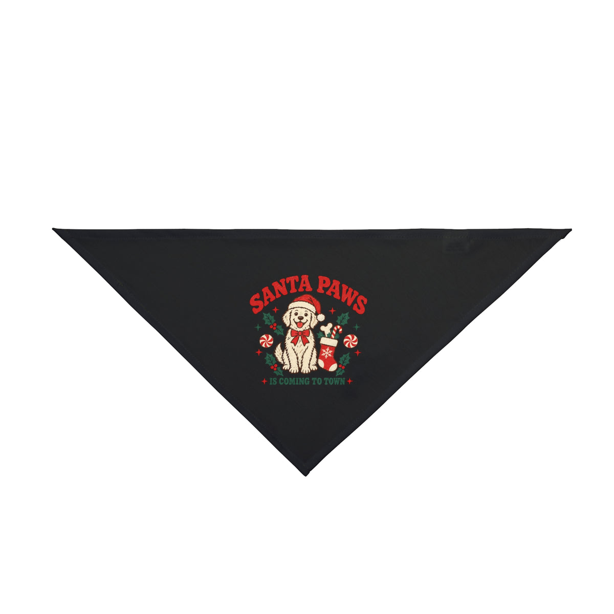 Santa Paws Christmas dog bandana, small