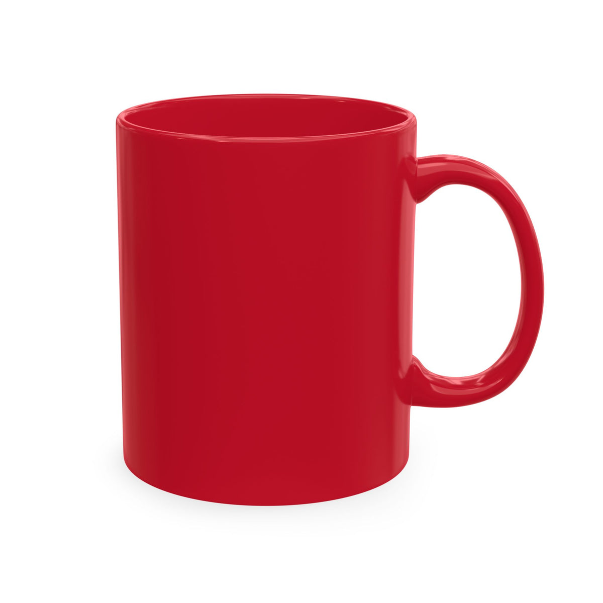 Plain back of the red Teach Inspire Grow mug