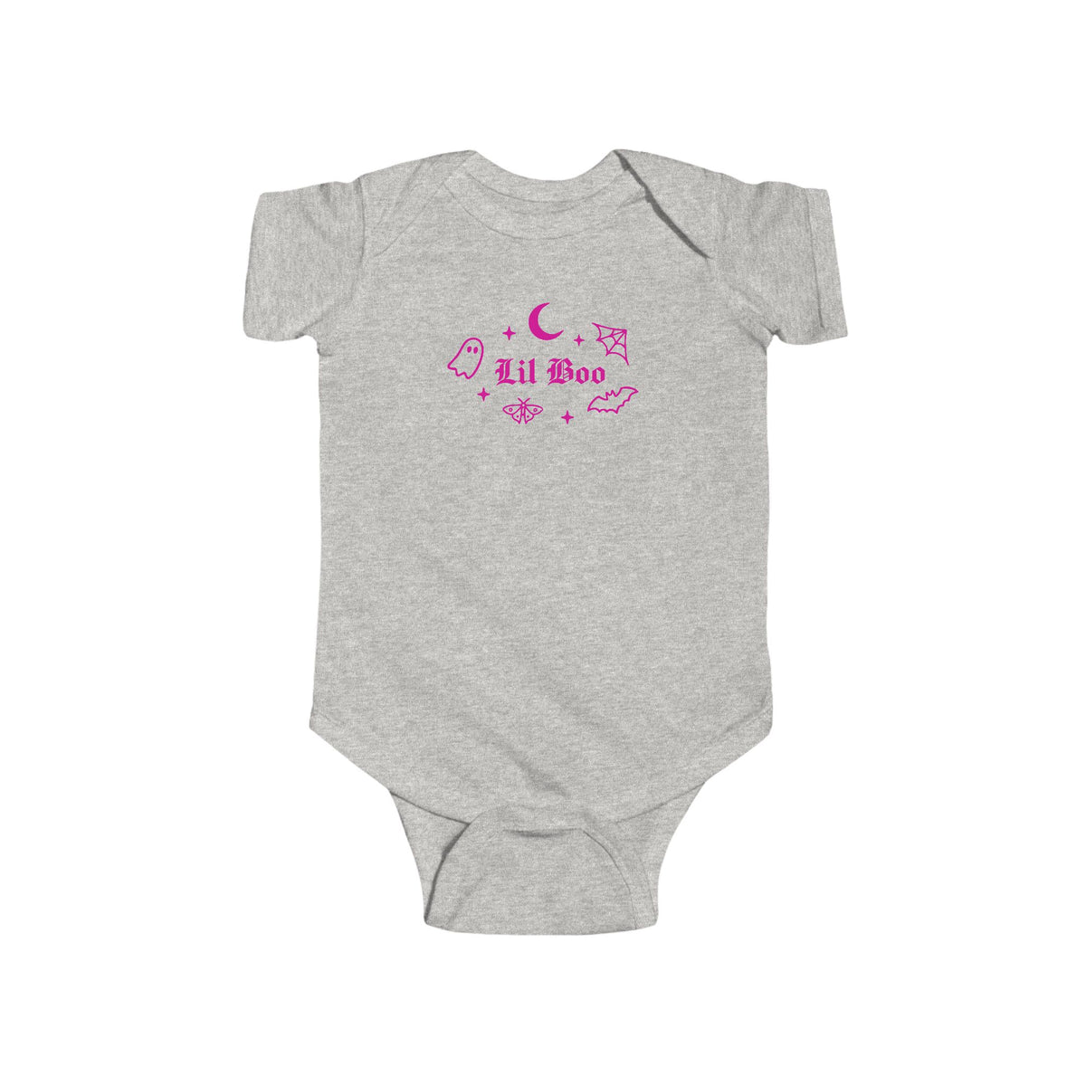 Lil Boo gothic Halloween baby bodysuit in ash