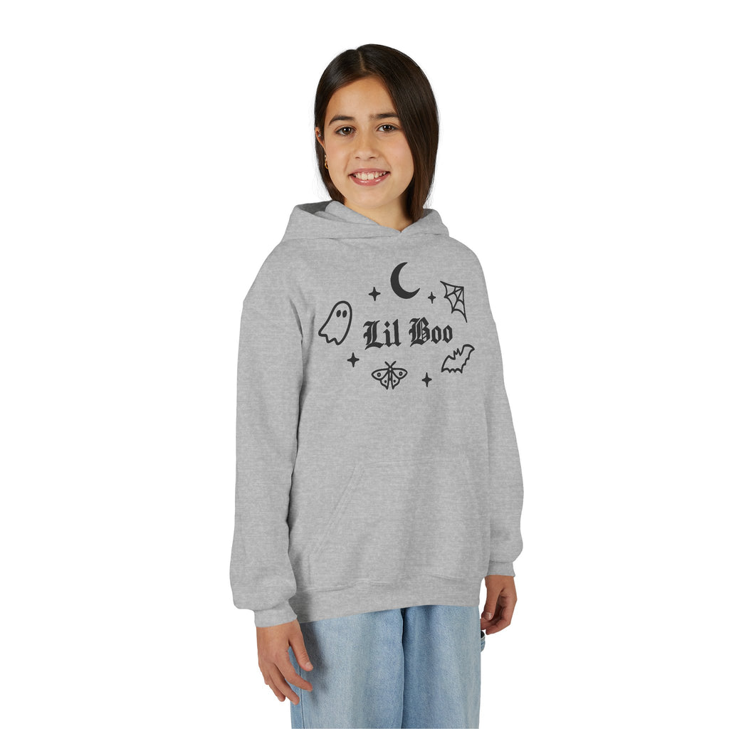 Lil Boo gothic Halloween youth hoodie for kids