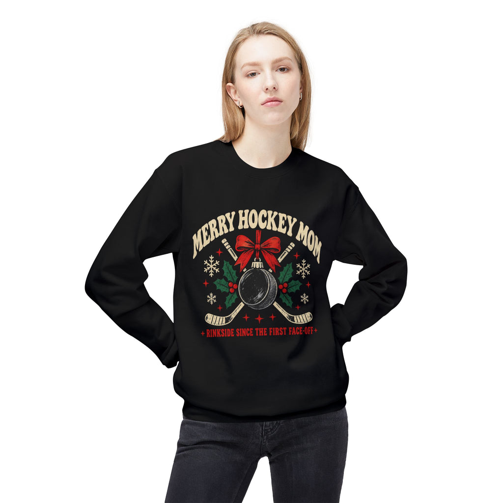 Merry Hockey Mom Christmas sweatshirt, additional view