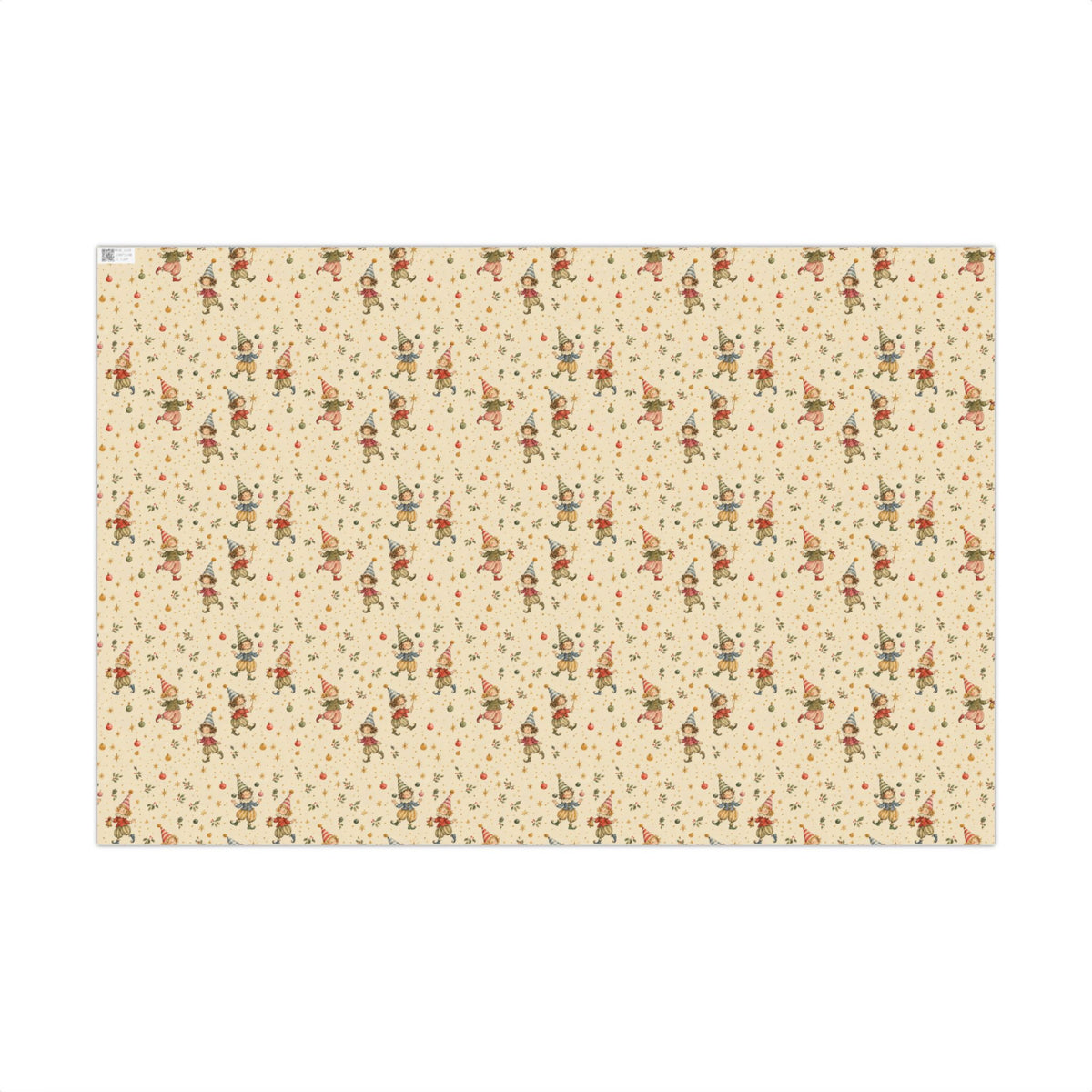 Party Elves Christmas Wrapping Paper | Whimsical Vintage Gift Wrap