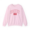 Hockey Mom crewneck sweatshirt in light pink